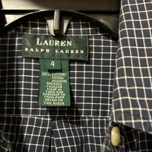 Lauren Ralph Lauren Blue Grid Shirt